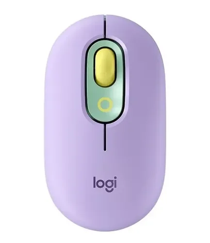 Mouse Bluetooth Logitech POP Lila y Verde
