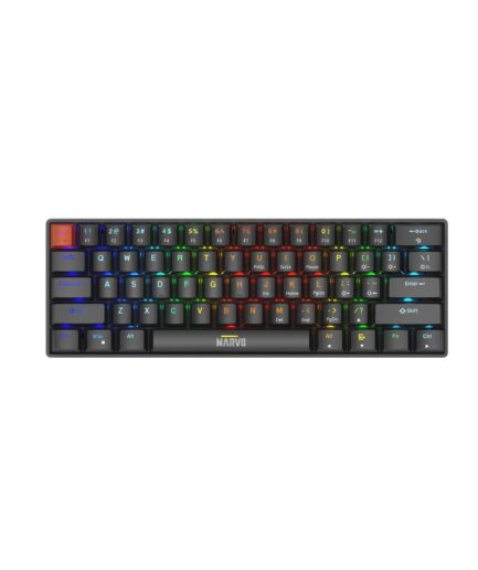 Teclado Mecanico RGB Marvo Saber 61Negro